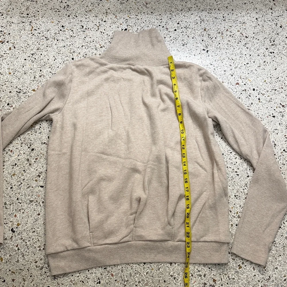 ALO tan oatmeal sweatshirt turtleneck large L cotton blend